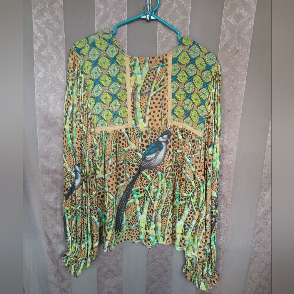 💎 Bl^nk Peacock Patterned Women's Top #0061